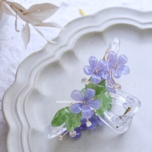 Blue Plumbago Hair Claws