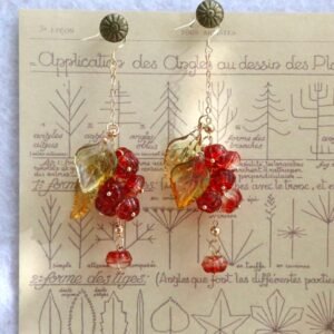 SALE - Red Berry Earrings