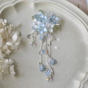 Shrink Plastic Hydrangea Star Hair Clip