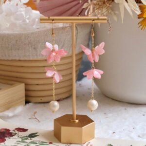 SALE - Peach Blossom Earrings
