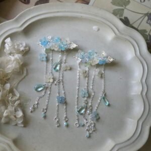 Blue Hydrangea Hair Clip