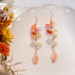 SALE - Colorful Flower& Petal Earrings