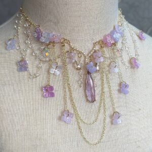 Hydrangea Crystal Necklace