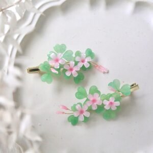 SALE - Creeping Woodsorrel Hair Clips